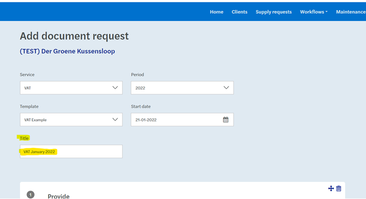 Custom Title Workflow